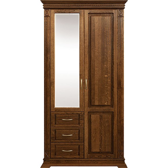 Шкаф комбинированный для прихожей «Верди Люкс» П433.12Z, Цвет: Черешня