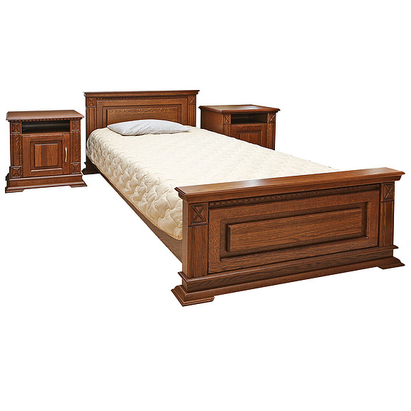 Кровать одинарная «Верди Люкс» с высоким изножьем, Цвет: Черешня, Механизм трансформации: без механизма, Спальное место: 2000x800 мм, Размер: 2187x974x851 мм