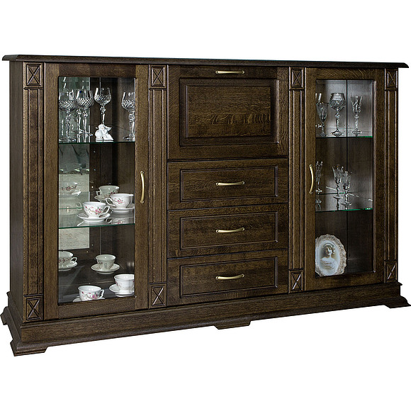 Шкаф «Верди Люкс 3/2з» П487.12з, Цвет: Венге (Verdi-Lyuks3-2-P487-12z_venge.jpg) Шкаф «Верди Люкс 3/2з» П487.12з, Цвет: Венге