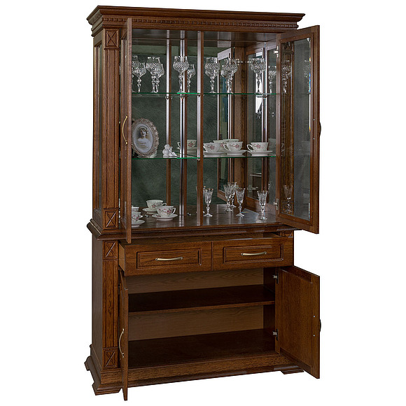 Шкаф комбинированный «Верди Люкс 2з» П487.19з, Цвет: Черешня