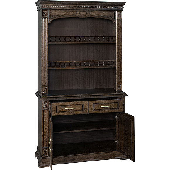 Шкаф комбинированный «Верди Люкс 2/1» П487.41, Цвет: Венге