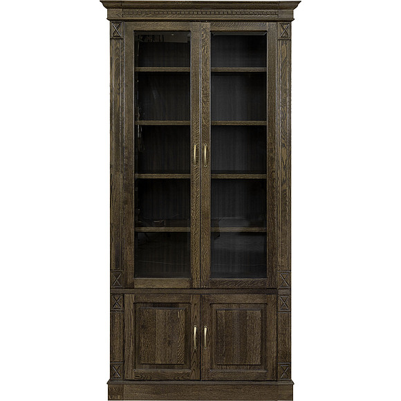 Набор мебели для библиотеки «Верди Люкс 3» П523.Н3, Цвет: Табак