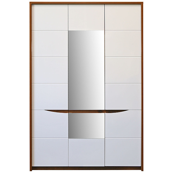 Шкаф для одежды «Монако» П528.07, Цвет: Дуб Саттер+Белый глянец