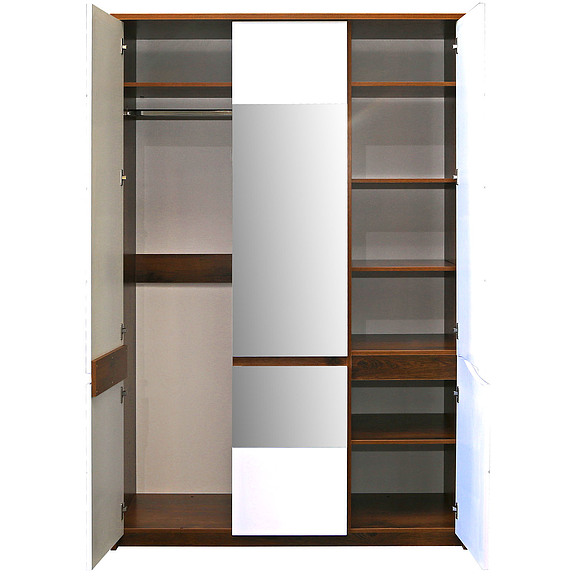 Шкаф для одежды «Монако» П528.07, Цвет: Дуб Саттер+Белый глянец