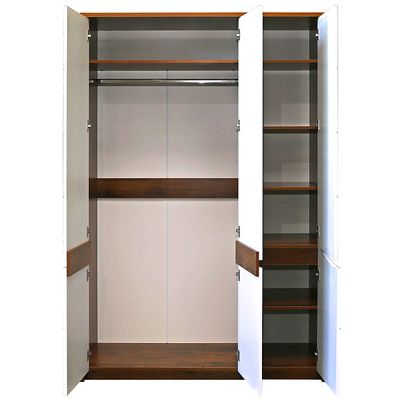 Шкаф для одежды «Монако» П528.07, Цвет: Дуб Саттер+Белый глянец