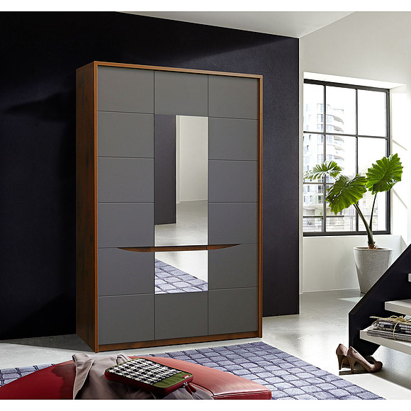 Шкаф для одежды «Монако» П528.07, Цвет: Дуб Саттер+Серый Мокко