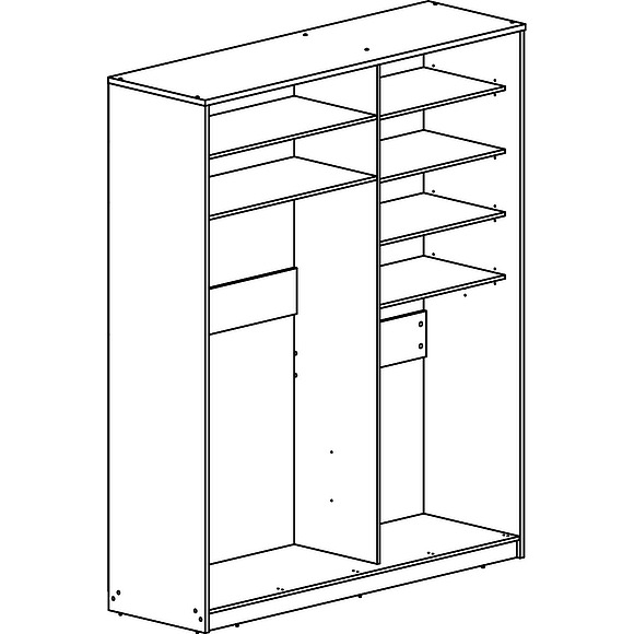 Шкаф-купе «Брауни» П043.101, Цвет: Дуб Каньон+чёрный