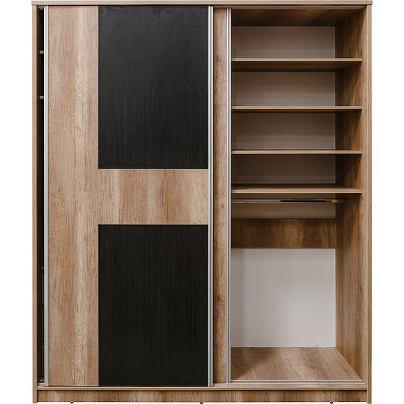 Шкаф-купе «Брауни» П043.101, Цвет: Дуб Каньон+чёрный