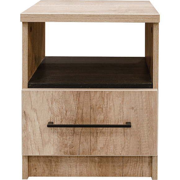 Тумба прикроватная «Брауни» П043.203, Цвет: Дуб Каньон+чёрный