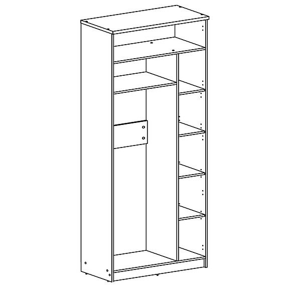 Шкаф «Брауни» П043.1073, Цвет: Дуб Каньон+чёрный (shkaf_brauni_p043_1073_shema.jpg) Шкаф «Брауни» П043.1073, Цвет: Дуб Каньон+чёрный