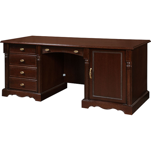 Стол письменный 2-х тумбовый 2т «Паола 2171» БМ672, Цвет: Горячий шоколад