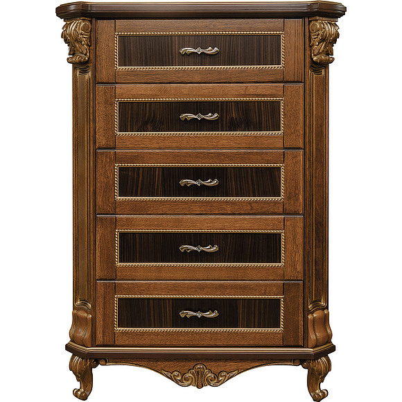 Комод «Альба 04с» П524.04с, Цвет: Палисандр с золочением