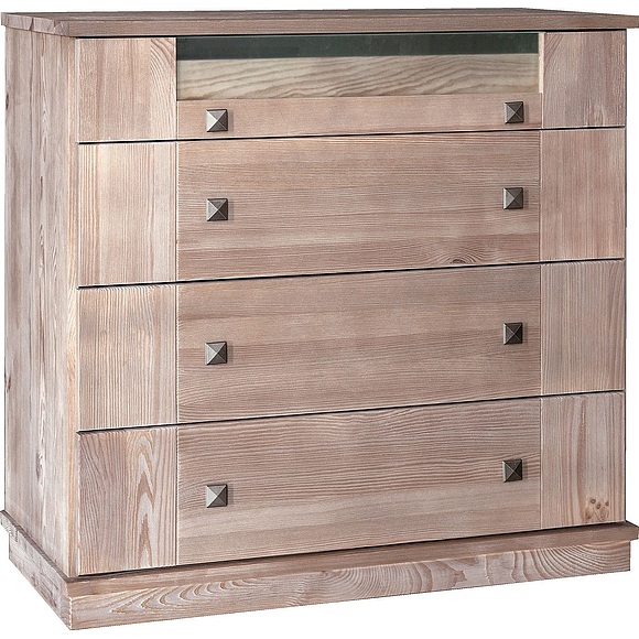 Комод «Доминика 2124Бр» БМ711, Цвет: брашированный серо-бежевый