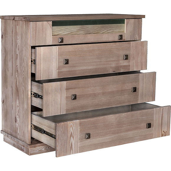 Комод «Доминика 2124Бр» БМ711, Цвет: брашированный серо-бежевый