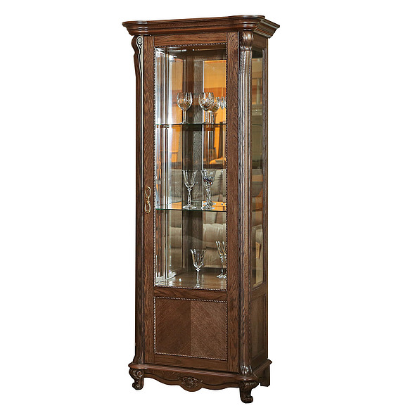 Шкаф с витриной «Алези 8» П350.08, Цвет: Табак