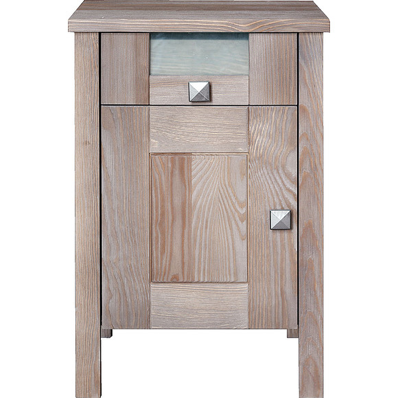 Тумба прикроватная "Доминика 2091-01Бр" БМ711, Цвет: брашированный серо-бежевый