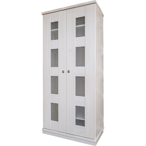 Шкаф для одежды 2д «Доминика 2122Бр» БМ711, Цвет: Белый воск