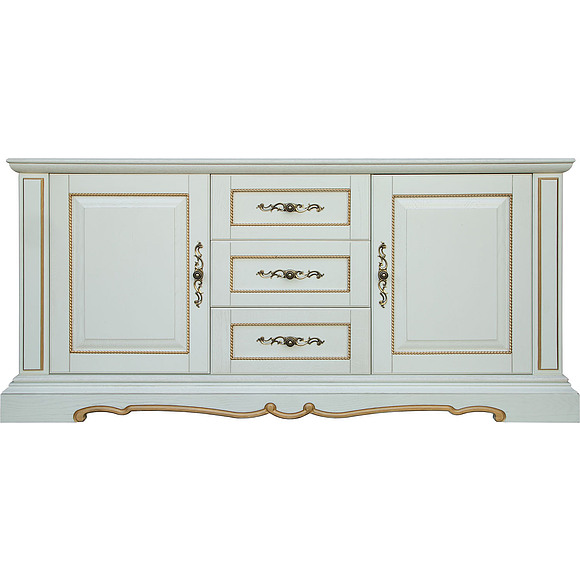 Тумба «Милана 3» П396.18, Цвет: Слоновая кость с золочением