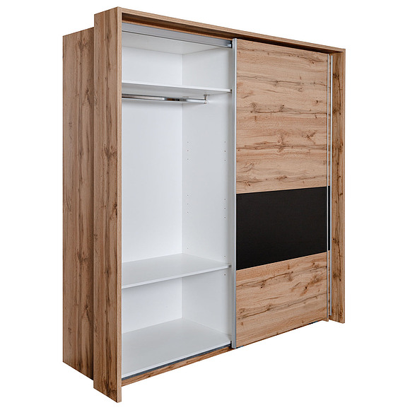 Шкаф-купе «Блэквуд» П558.01, Цвет: Дуб Вотан + чёрный (shkaf_kupe_blakwood_p558_01_2.jpg) Шкаф-купе «Блэквуд» П558.01, Цвет: Дуб Вотан + чёрный