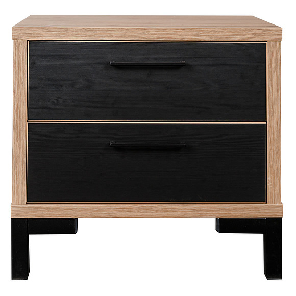 Тумба прикроватная «Блэквуд» П558.06, Цвет: Дуб Вотан + чёрный