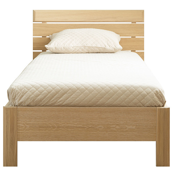 Кровать одинарная 1-09 «Лайма 1749» БМ661, Цвет: Дуб разбеленный, Спальное место: 2000x900 мм