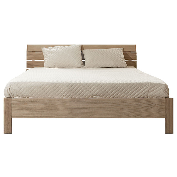 Кровать двойная 2-16 «Лайма 6010» БМ661, Цвет: Дуб разбеленный, Спальное место: 2000x1600 мм