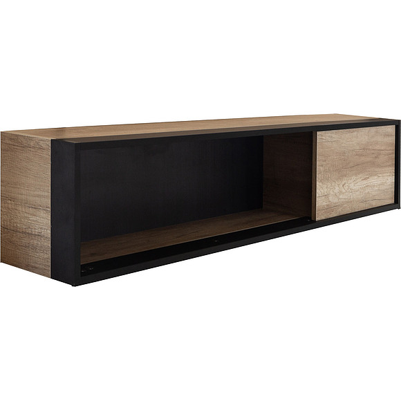 Полка навесная «Каньон» П561.04, Цвет: Дуб Каньон+чёрный