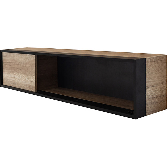 Полка навесная «Каньон» П561.04-1, Цвет: Дуб Каньон+чёрный