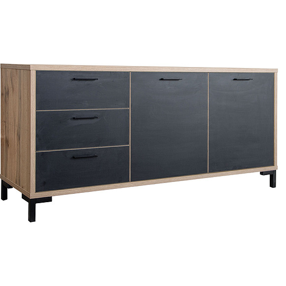 Тумба «Блэквуд» П556.07, Цвет: Дуб Вотан + чёрный