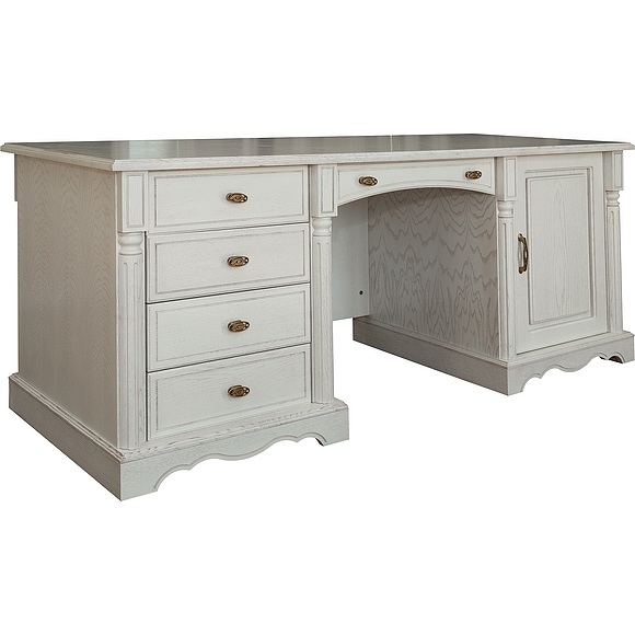 Стол письменный 2-х тумбовый 2т «Паола 2171» БМ672, Цвет: Розовый пепел