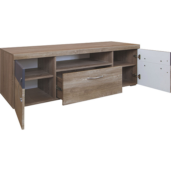 Тумба для ТВ «Амаранти» П563.13, Цвет: Дуб тобакко синхро + Шагрень графит