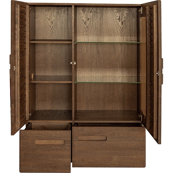 Шкаф-витрина 2д «Хедмарк 2244Бр» БМ760, Цвет: Венге