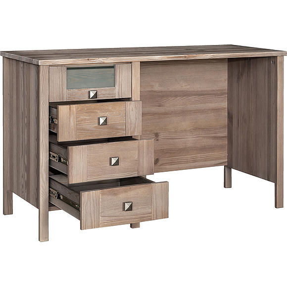 Стол письменный «Доминика 2518Бр-01(2518Бр)» БМ712, Цвет: брашированный серо-бежевый