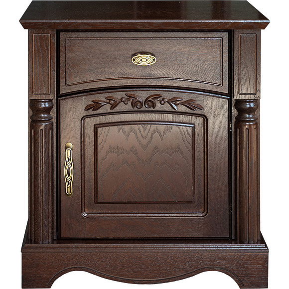 Тумба прикроватная «Паола 2162-01» БМ671, Цвет: Горячий шоколад