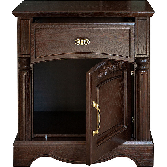 Тумба прикроватная «Паола 2162-01» БМ671, Цвет: Горячий шоколад
