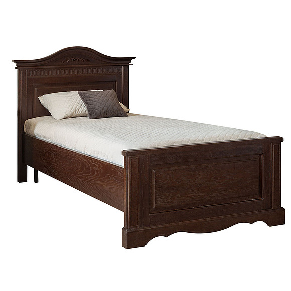 Кровать одинарная 1-09 «Паола 2168» БМ671, Цвет: Горячий шоколад