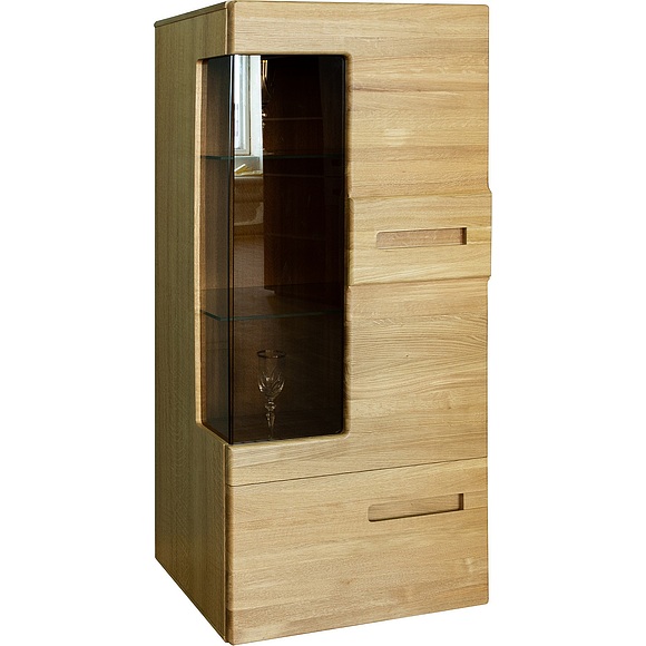 Шкаф-витрина «Хедмарк 2249-01Бр» БМ760, Цвет: Дуб натуральный