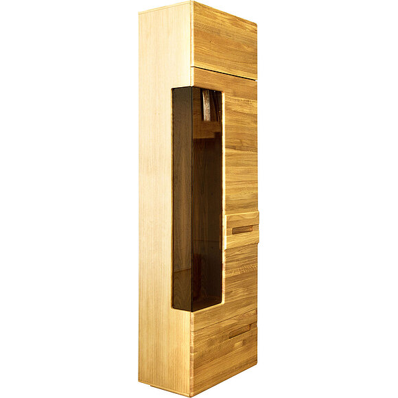 Шкаф-витрина «Хедмарк 2242-01Бр» БМ760, Цвет: Дуб натуральный