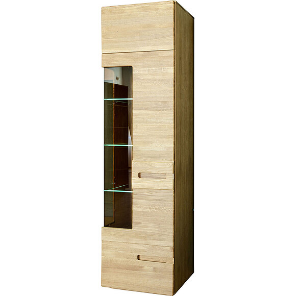 Шкаф-витрина «Хедмарк 2242-01Бр» БМ760, Цвет: Дуб натуральный