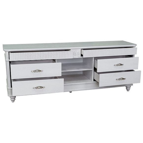 Тумба под ТВ «Юстина 2372» БМ690, Цвет: Молоко