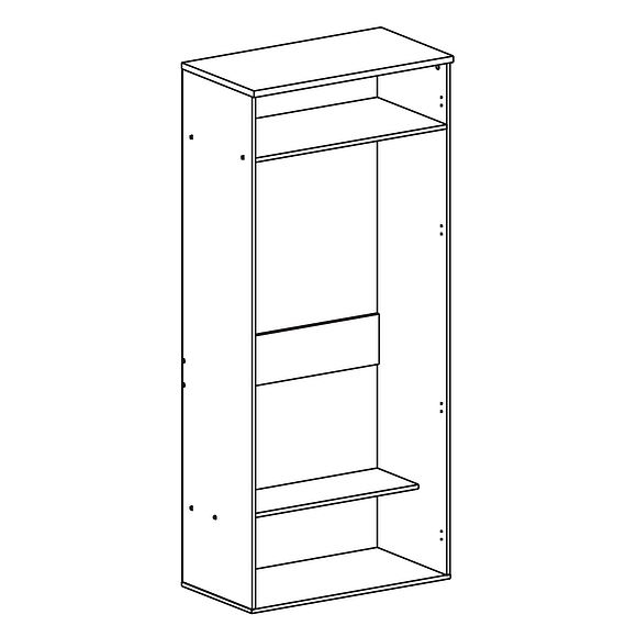 Шкаф комбинированный «Верес» П564.01, Материал: ДСП ламинированная, Цвет: Дуб версаль + Тёмно-коричневый