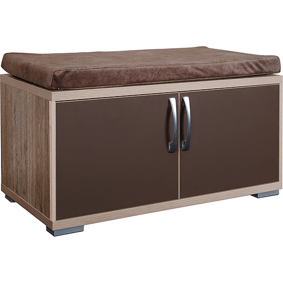 Тумба для обуви «Верес» П564.09, Материал: ДСП ламинированная, Цвет: Дуб версаль + Тёмно-коричневый