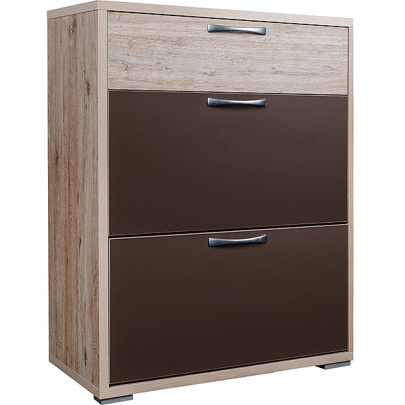 Тумба для обуви «Верес» П564.06, Материал: ДСП ламинированная, Цвет: Дуб версаль + Тёмно-коричневый