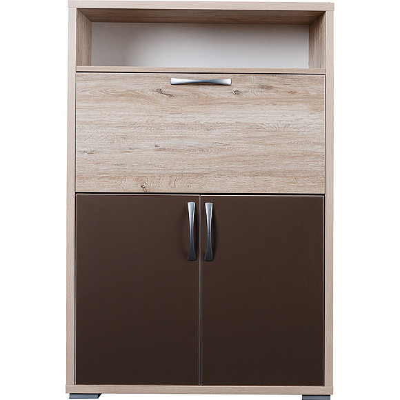 Тумба для обуви «Верес» П564.07, Материал: ДСП ламинированная, Цвет: Дуб версаль + Тёмно-коричневый