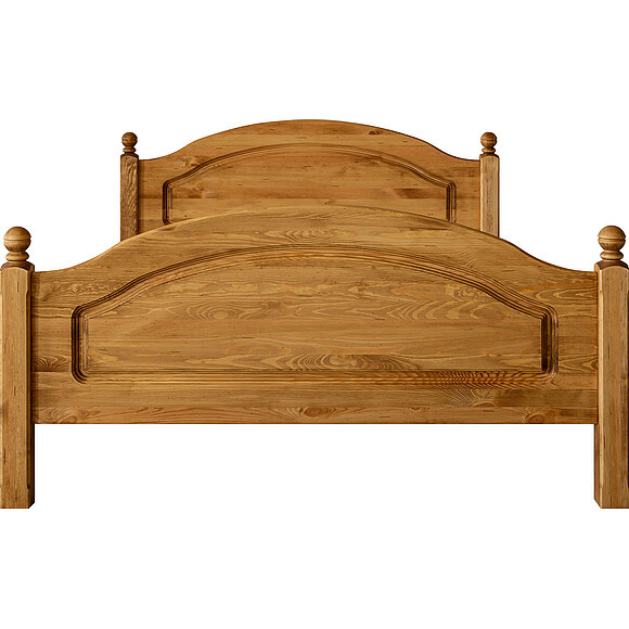 Кровать двойная «Лотос 9005(9011)» БМ701, Цвет: Искусственное старение, Спальное место: 2000x1600 мм, Размер: 2100x1686x860 мм