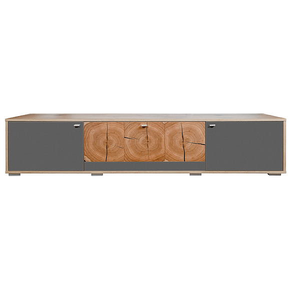 Тумба для ТВ «Гелиос» П550.08, Цвет: Дуб Вотан + серый