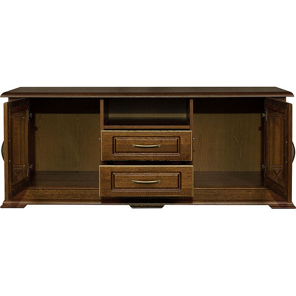 Тумба «Верди Люкс ТВ2» П487.09, Цвет: Черешня с золочением