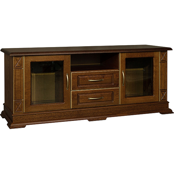 Тумба «Верди Люкс ТВ2» П487.09, Цвет: Черешня с золочением