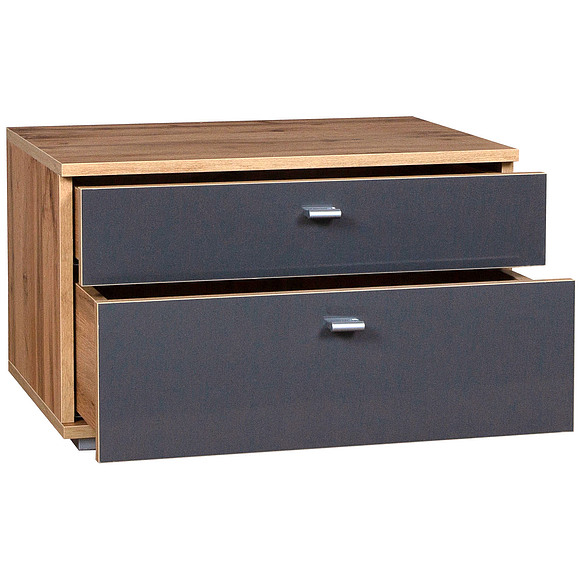 Тумба прикроватная «Гелиос» П554.04, Цвет: Дуб Вотан + серый