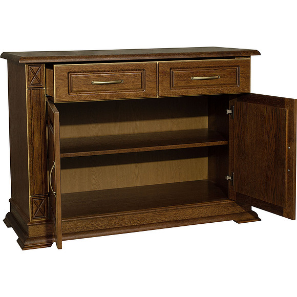 Тумба «Верди Люкс 2» П487.02, Цвет: Черешня с золочением (4J4A0571.jpg) Тумба «Верди Люкс 2» П487.02, Цвет: Черешня с золочением